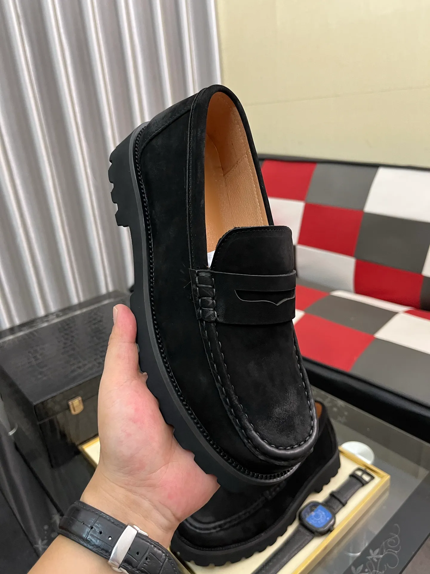 Men's shoes 💰500⌚️⌚️[Salvatore Ferragamo] Ferragamo business leather shoes, 1:1 top purchasing quality, imported selected original open-edge beaded calfskin for the uppers, imported original water-dyed cowhide for the inner feet, imported original customized Italian handmade lightweight foam outsole, size: 38-44 2️⃣colors available